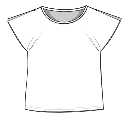 Patron ropa, Fashion sewing pattern, molde confeccion, patronesymoldes.com T-Shirt 708 GIRLS T-Shirts
